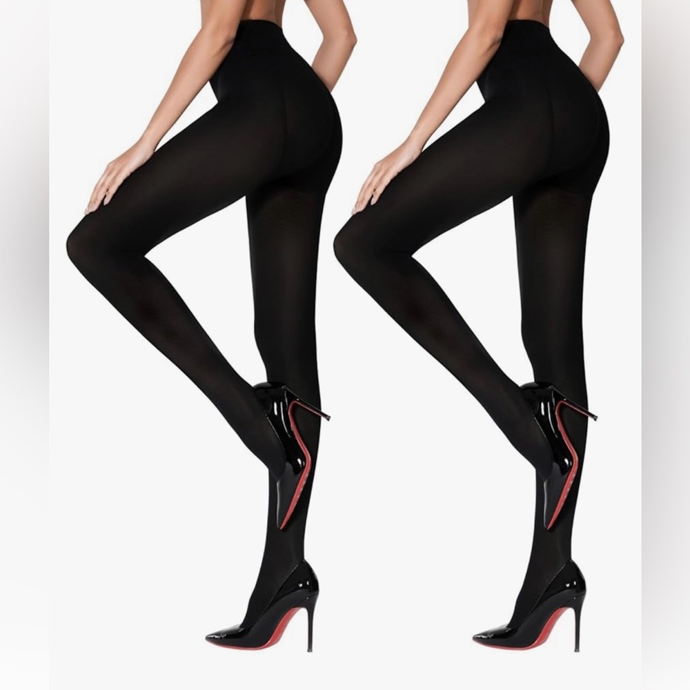 Women’s 3 Pairs Sheer Tights Black  Velvet Pantyhose 60D size XL.
